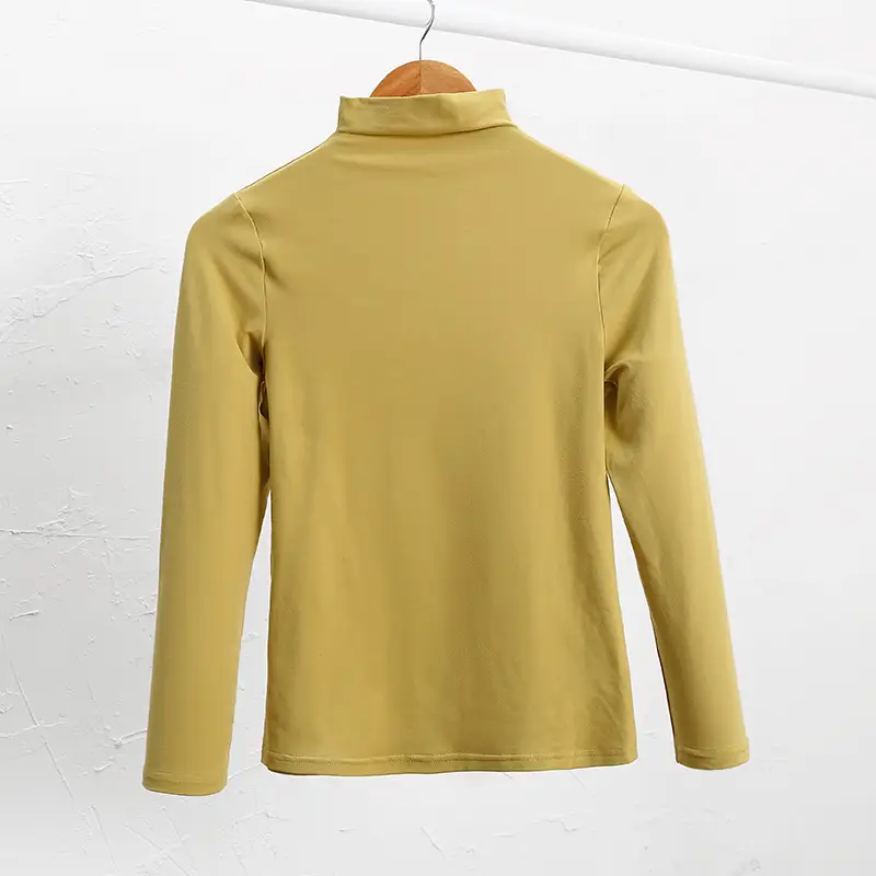 Black Fleece Lined Long Sleeve Turtleneck Women - Image 2