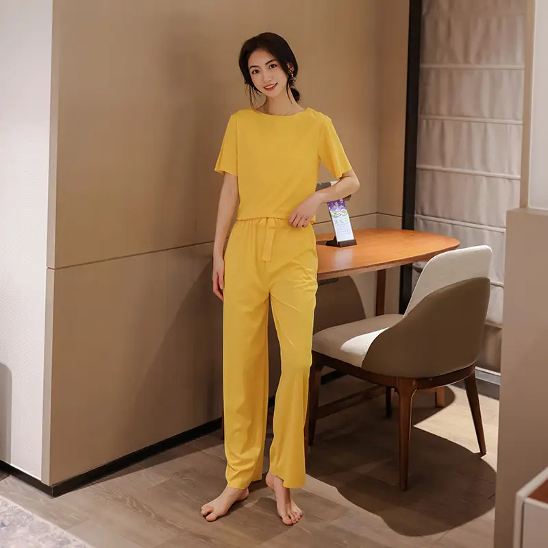 Women's 7-Color Ice Silk Two-Piece Suit - Image 12