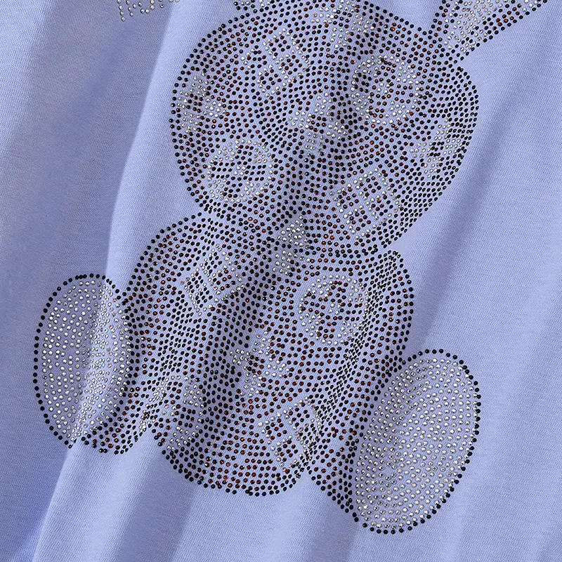 Cotton Bunny Graphic T-Shirt Grey 2025 Summer