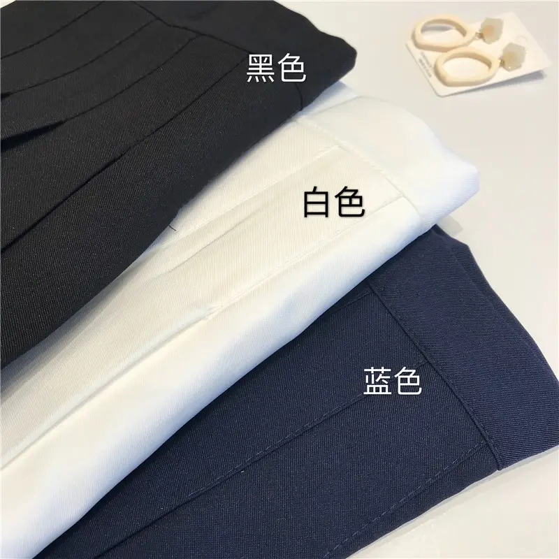 Black Pleated Skirt for Women Spring Summer Plus Size