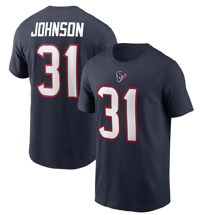 Men NFL Football T-Shirt White Red 4 Watson - Image 5