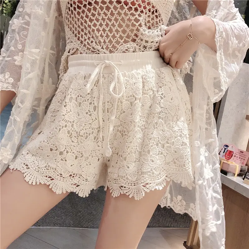 White Lace Camisole Bikini Set Women's 3-Piece - Image 28
