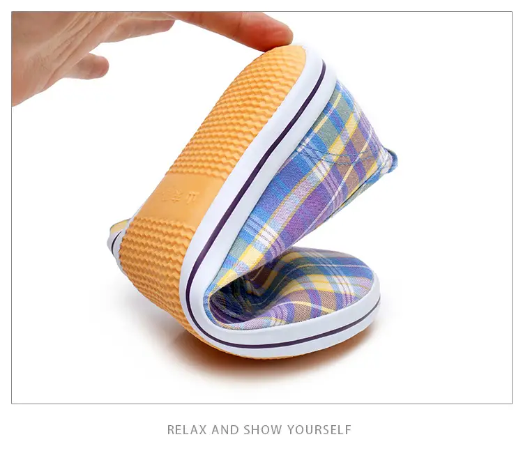 Lutai Mom Shoes Soft and Lightweight Beef Sole Plaid Shoes Summer Middle-aged and Elderly Slip-on Casual Women's Shoes — feature 22