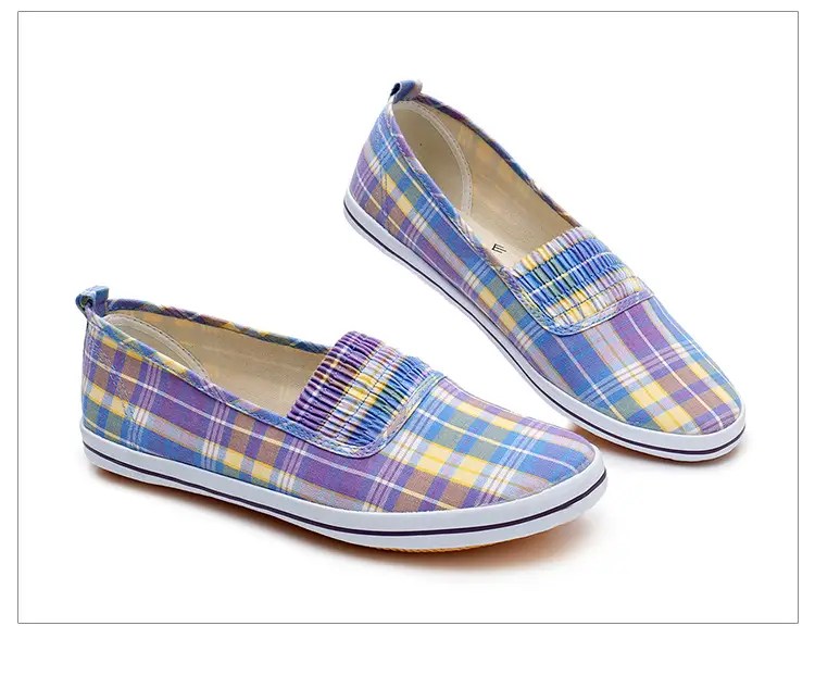 Lutai Mom Shoes Soft and Lightweight Beef Sole Plaid Shoes Summer Middle-aged and Elderly Slip-on Casual Women's Shoes — feature 23