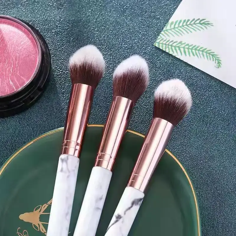 Marble Contour Brush with Fur Brush for Makeup - Image 3