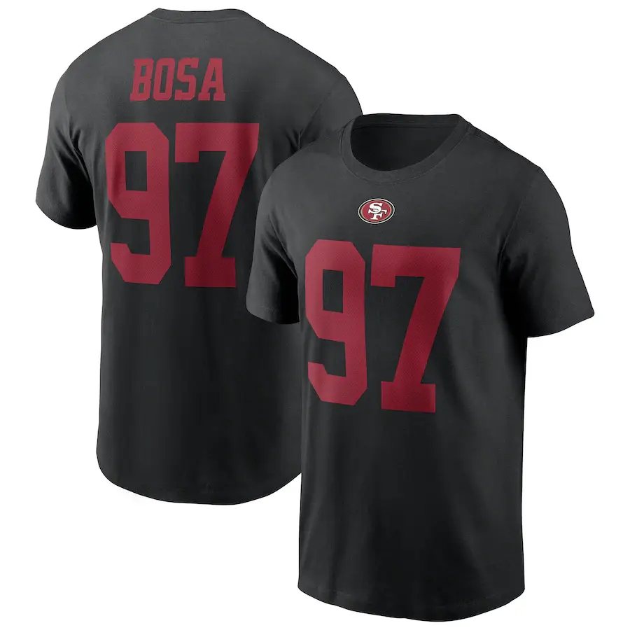 NFL Rugby 49ers Men T-Shirt Black 85 Kidle - Image 3