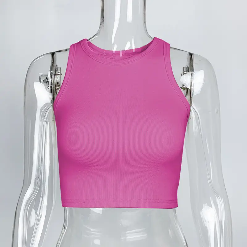 Women's White Navel-Baring Sleeveless Top 2025 Summer - Image 9