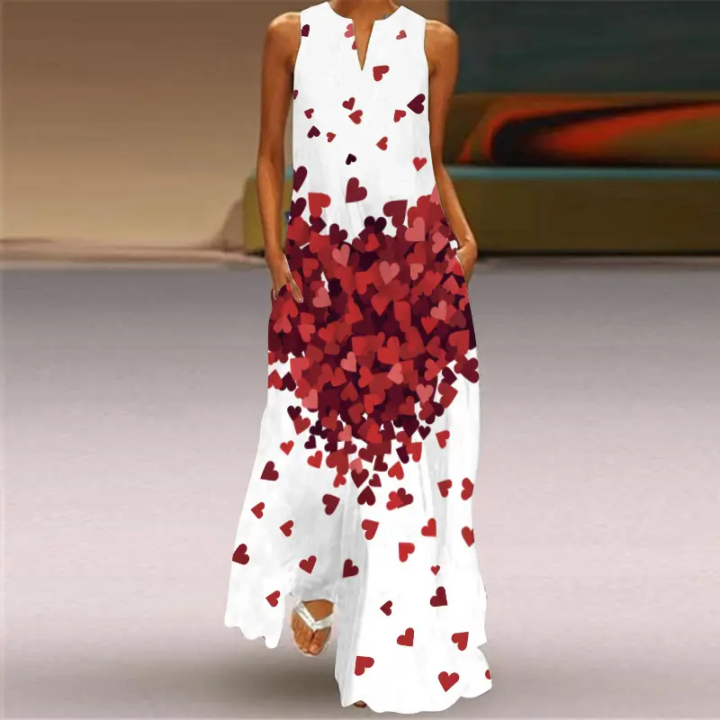 2026 Summer Women's Floral V-Neck Sleeveless Dress - Image 10