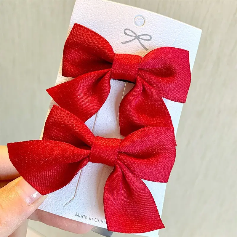 Red Bow Hairpin for Women Large Back of Head Hairpin