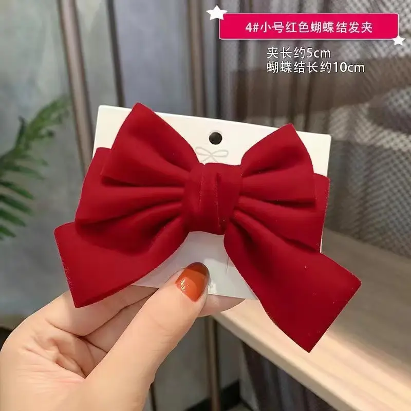 Red Bow Hairpin for Women Large Back of Head Hairpin