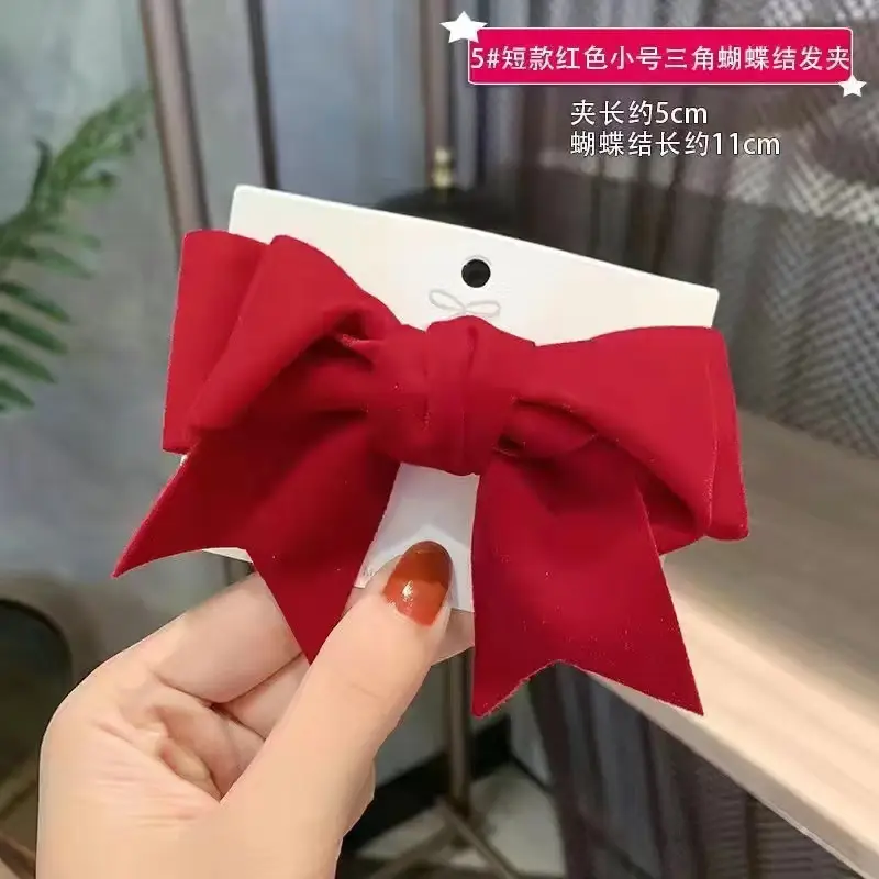 Red Bow Hairpin for Women Large Back of Head Hairpin