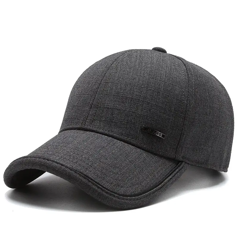 Men's Grey Baseball Cap with Adjustable Strap