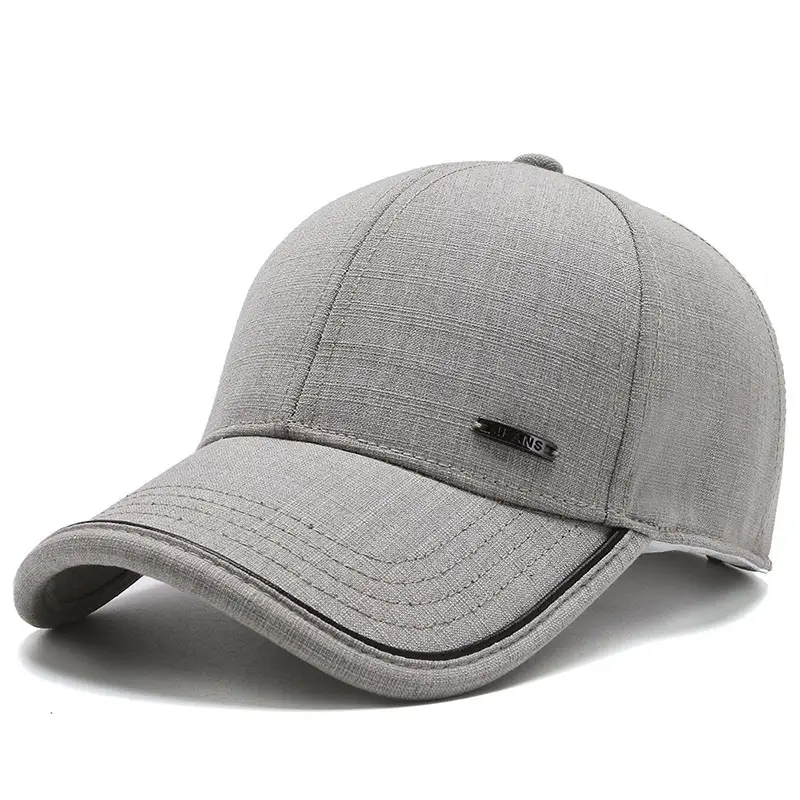 Men's Grey Baseball Cap with Adjustable Strap
