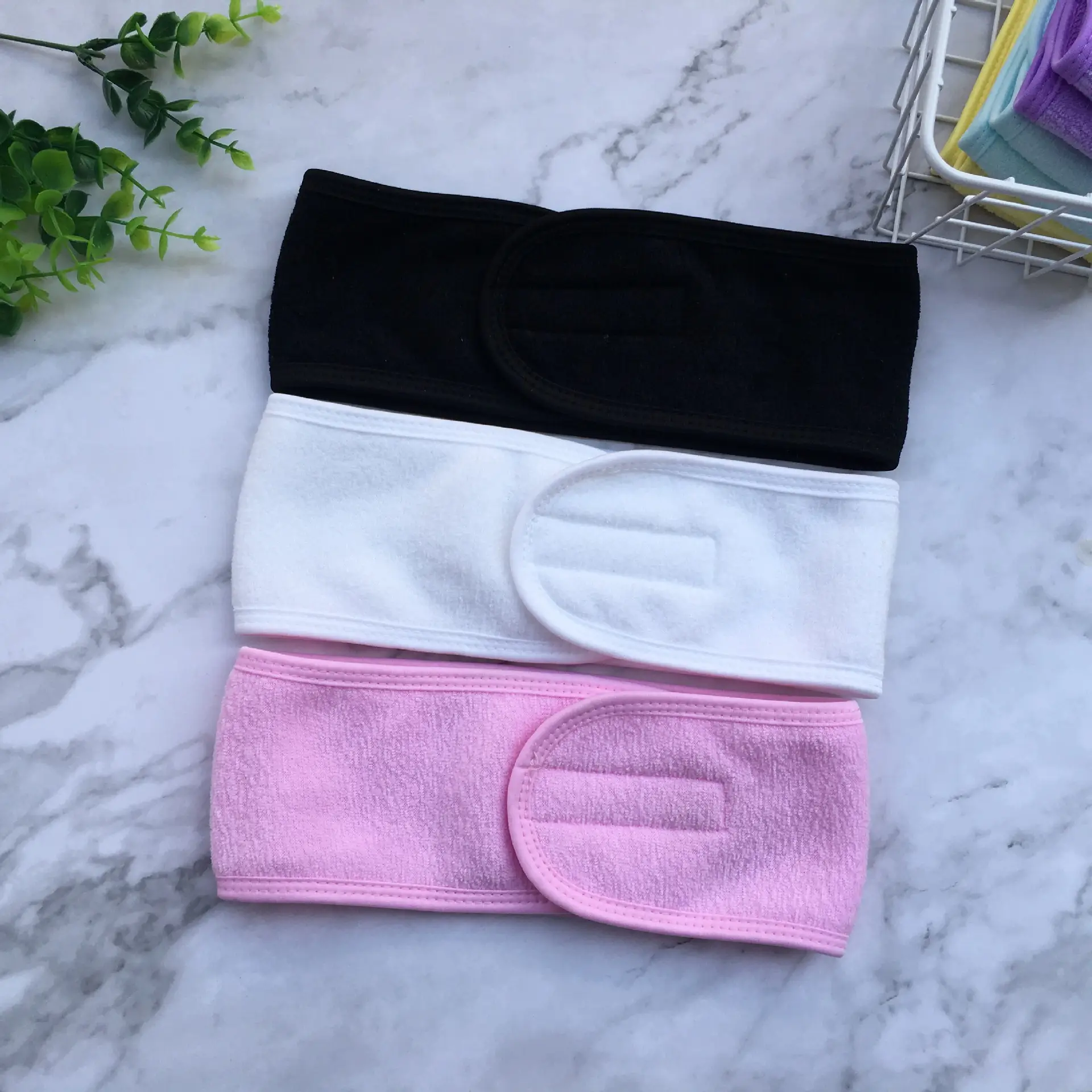 Purple Velvet Headband for Face & Makeup Application - Image 10