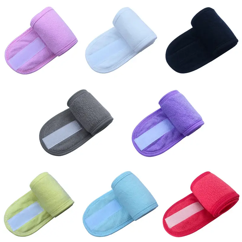 Purple Velvet Headband for Face & Makeup Application - Image 13