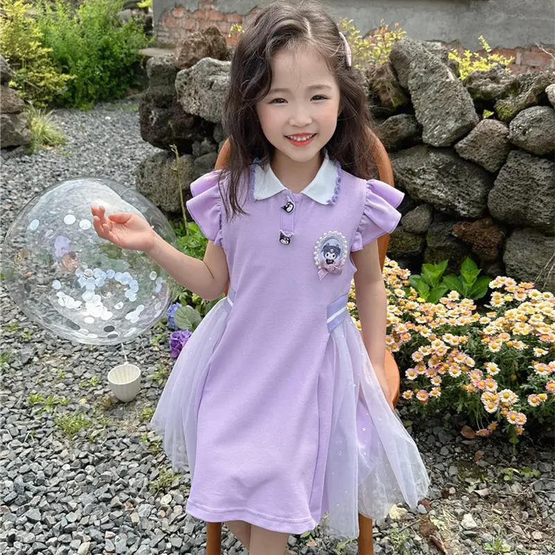 Girls Princess Elsa Dress Purple Fringed Summer 2024 - Image 11