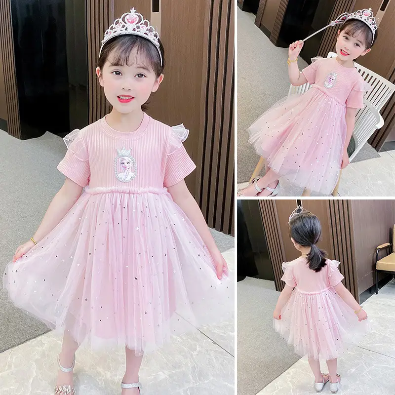 Girls Princess Elsa Dress Purple Fringed Summer 2024 - Image 17