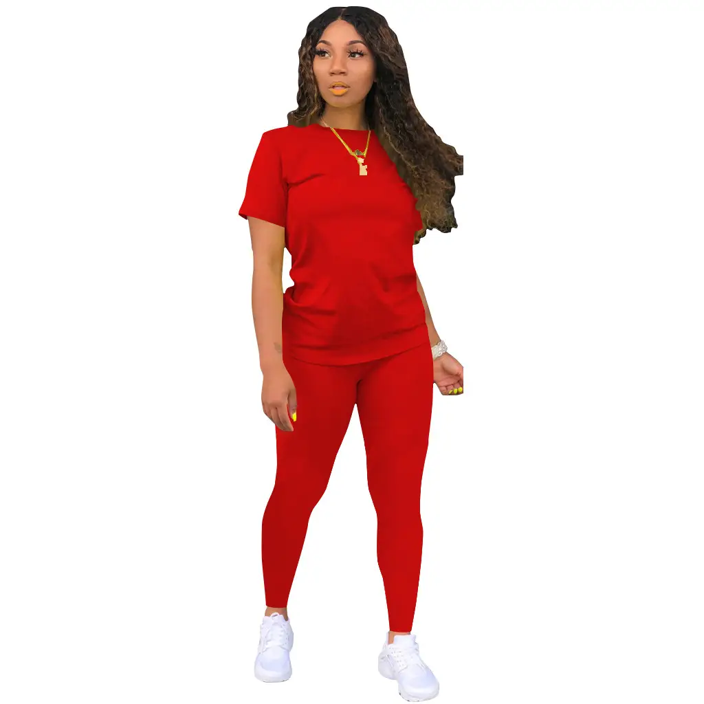 Yellow 2-Piece Casual Set for Women Solid Color — feature 19