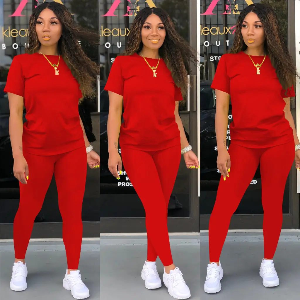 Yellow 2-Piece Casual Set for Women Solid Color — feature 27