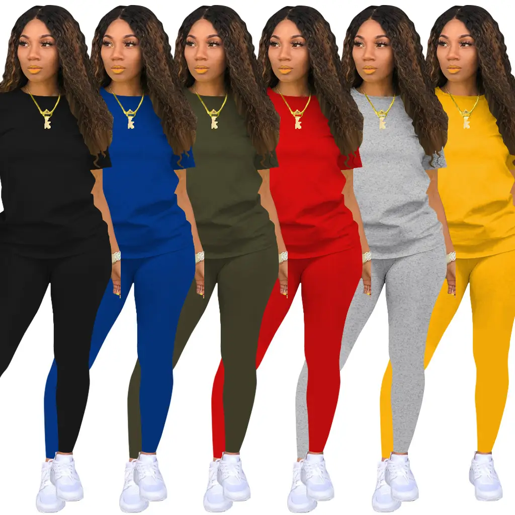 Yellow 2-Piece Casual Set for Women Solid Color — feature 3