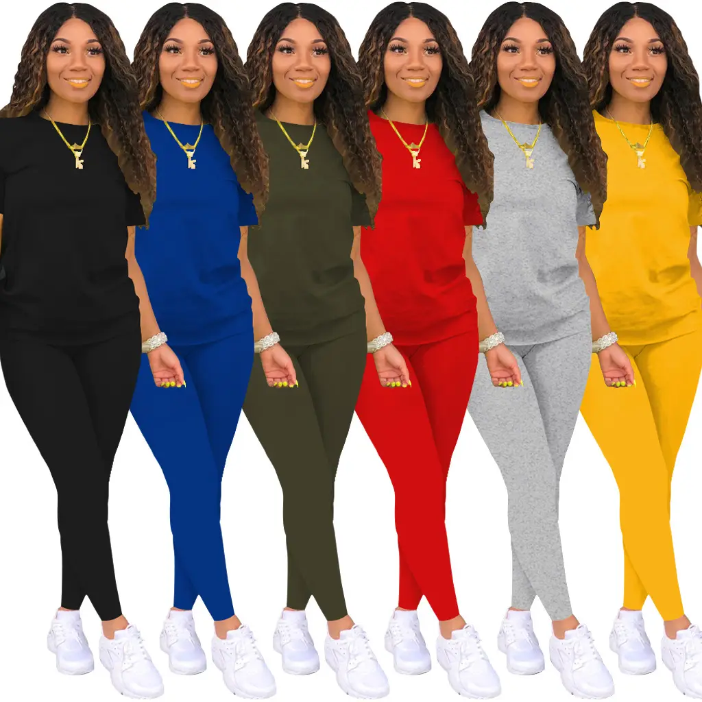 Yellow 2-Piece Casual Set for Women Solid Color — feature 4