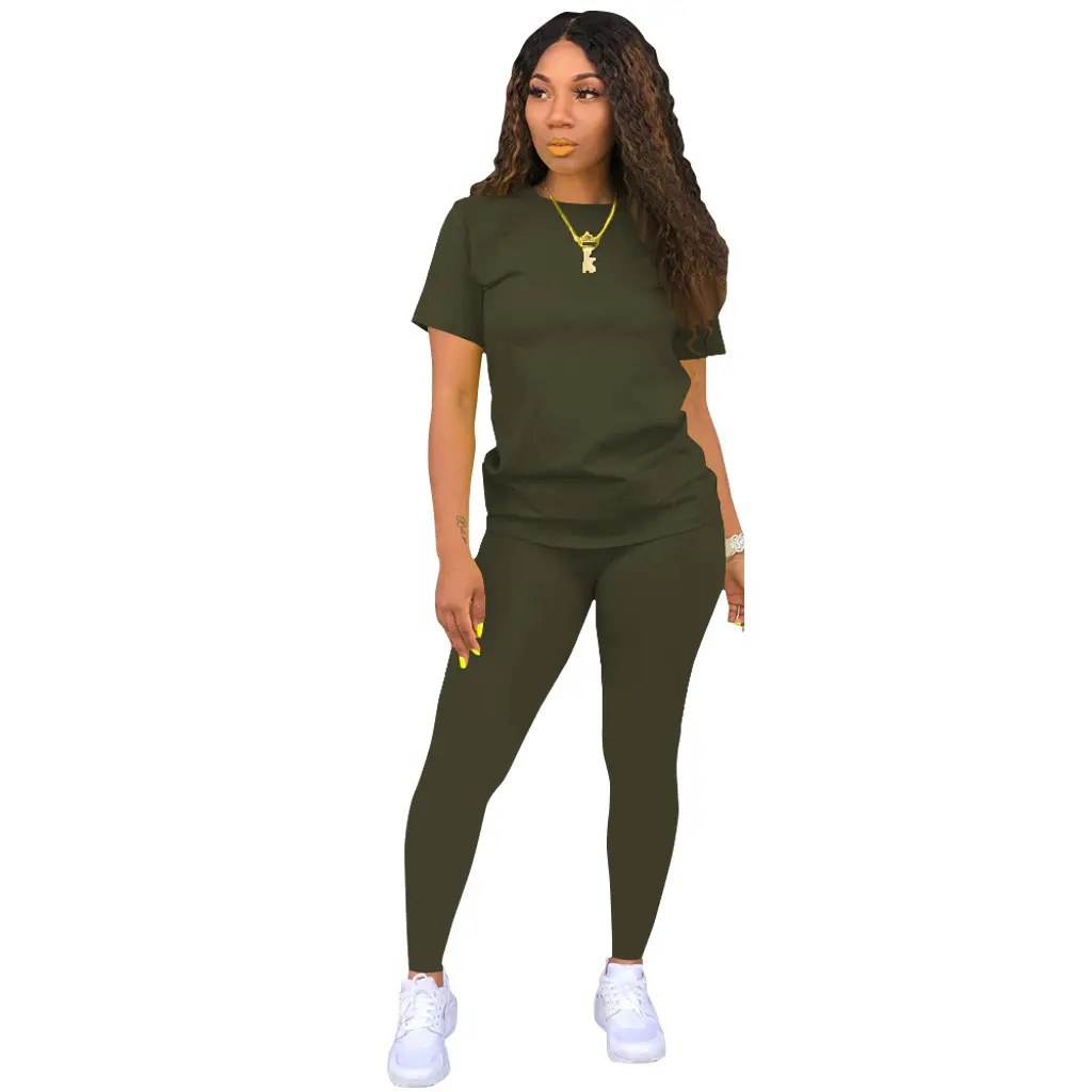 Yellow 2-Piece Casual Set for Women Solid Color — feature 5