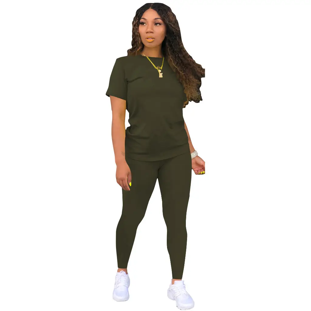 Yellow 2-Piece Casual Set for Women Solid Color - Image 5
