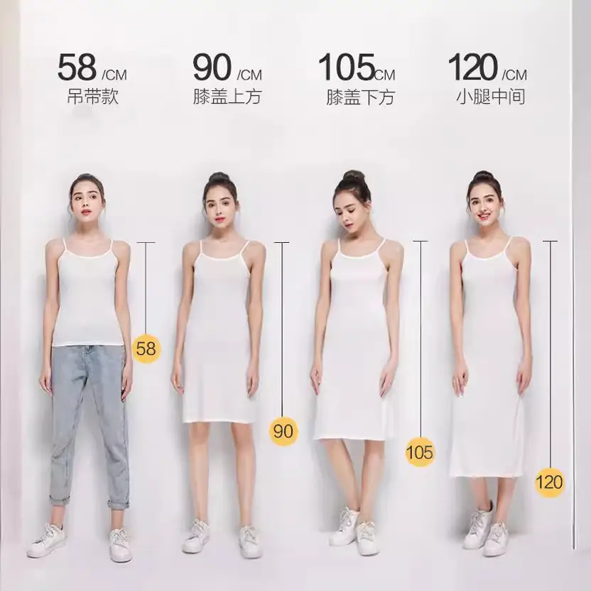 Women Gray Camisole Mid Length Summer Anti Exposure Long Skirt Bottom