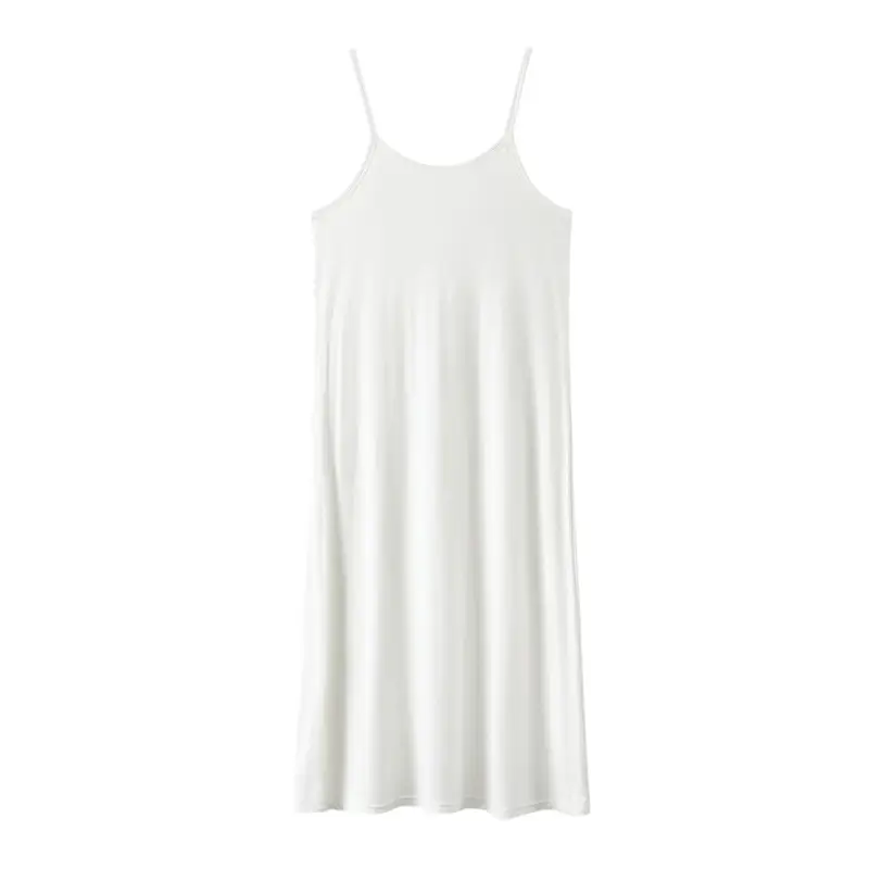 Women Gray Camisole Mid Length Summer Anti Exposure Long Skirt Bottom