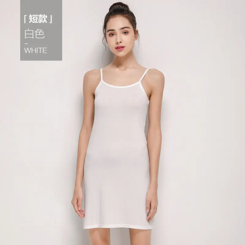 Women Gray Camisole Mid Length Summer Anti Exposure Long Skirt Bottom