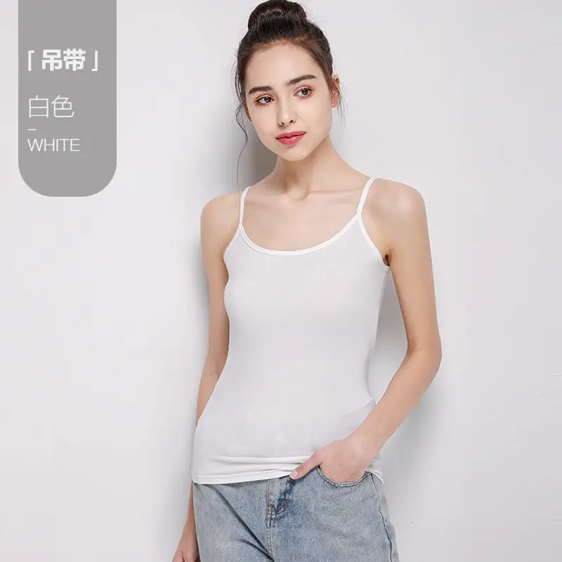 Women Gray Camisole Mid Length Summer Anti Exposure Long Skirt Bottom