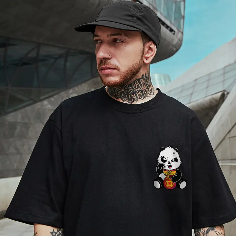 Men Cartoon T-Shirt 8XL Loose Fit Large Size