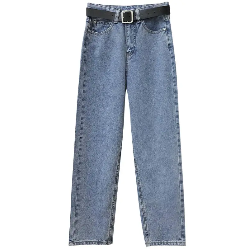 Korean Style High Waist Slimming Denim Pants for Women - Image 11