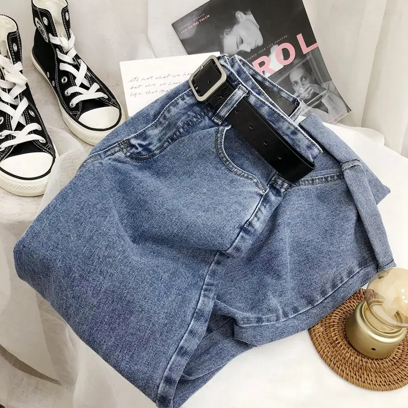 Korean Style High Waist Slimming Denim Pants for Women - Image 3