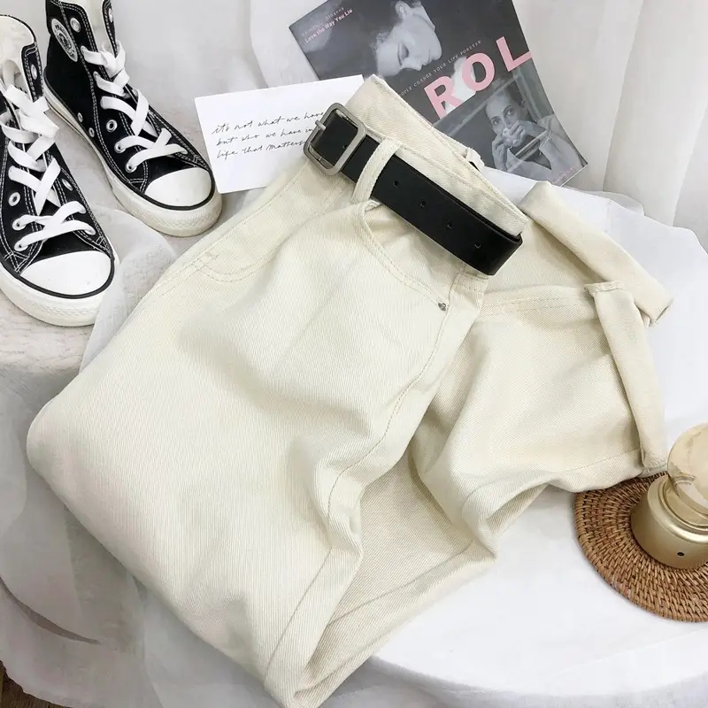 Korean Style High Waist Slimming Denim Pants for Women - Image 6