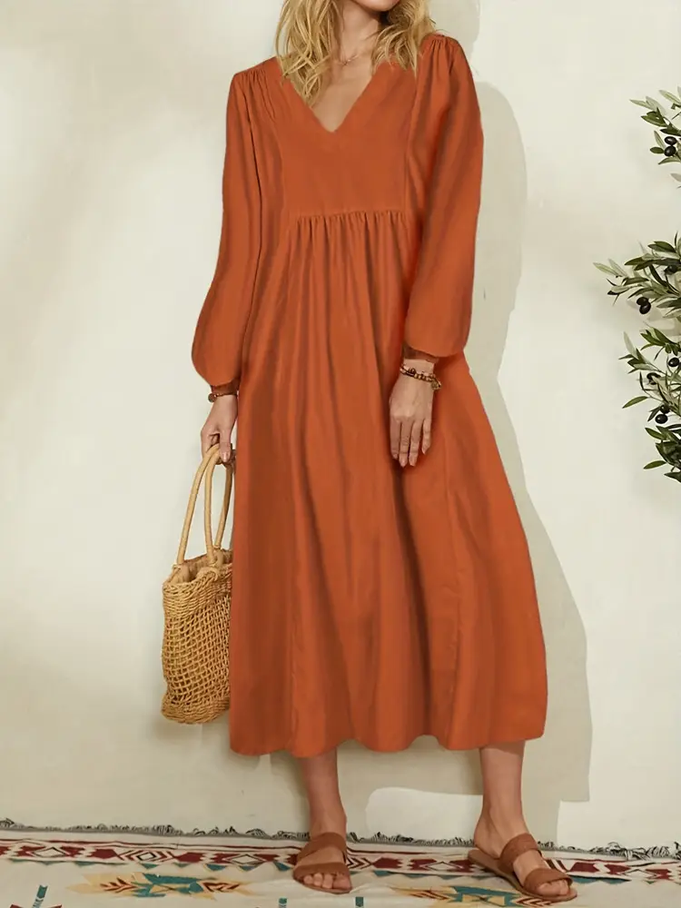 Black Loose Lantern Sleeve Women's Dress 2025 — feature 10