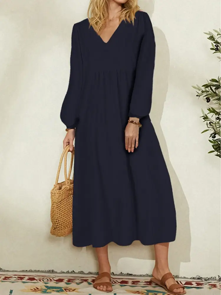 Black Loose Lantern Sleeve Women's Dress 2025 — feature 5