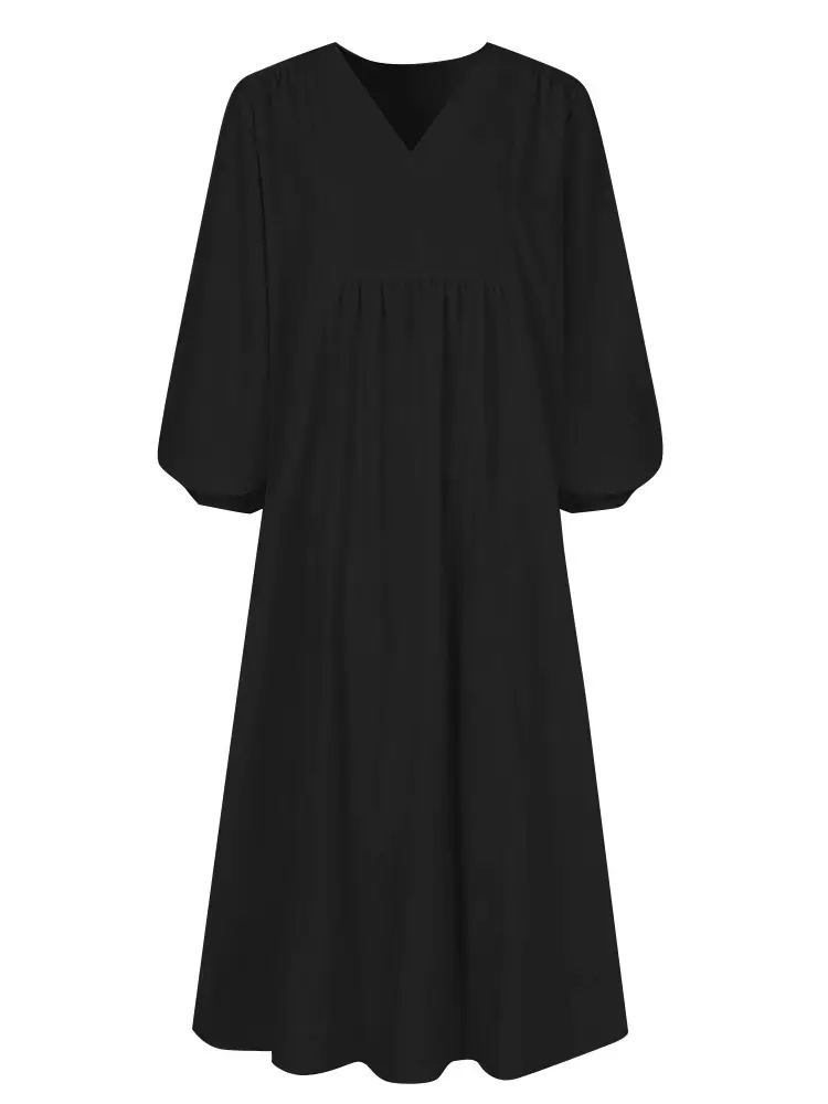 Black Loose Lantern Sleeve Women's Dress 2025 — feature 7