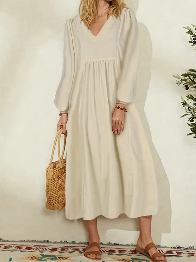 Black Loose Lantern Sleeve Women's Dress 2025 — feature 8