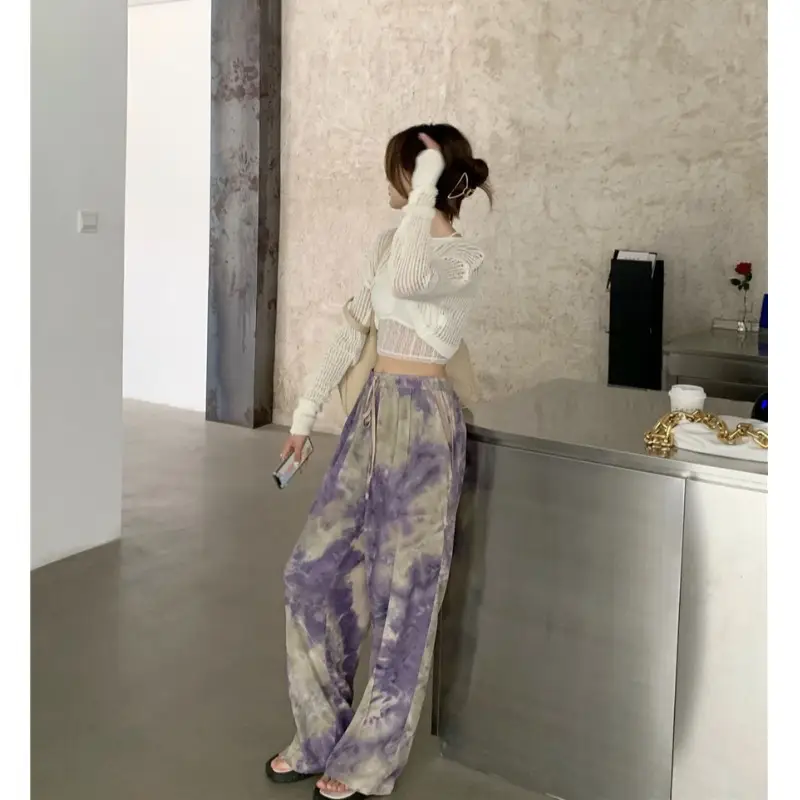 Women Tie Dye Loose Leg Pants Summer 2021 - Image 21
