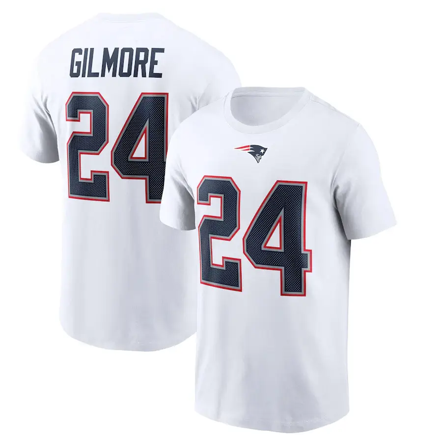 Edelman 11 NFL Cotton T-Shirt White - Image 3