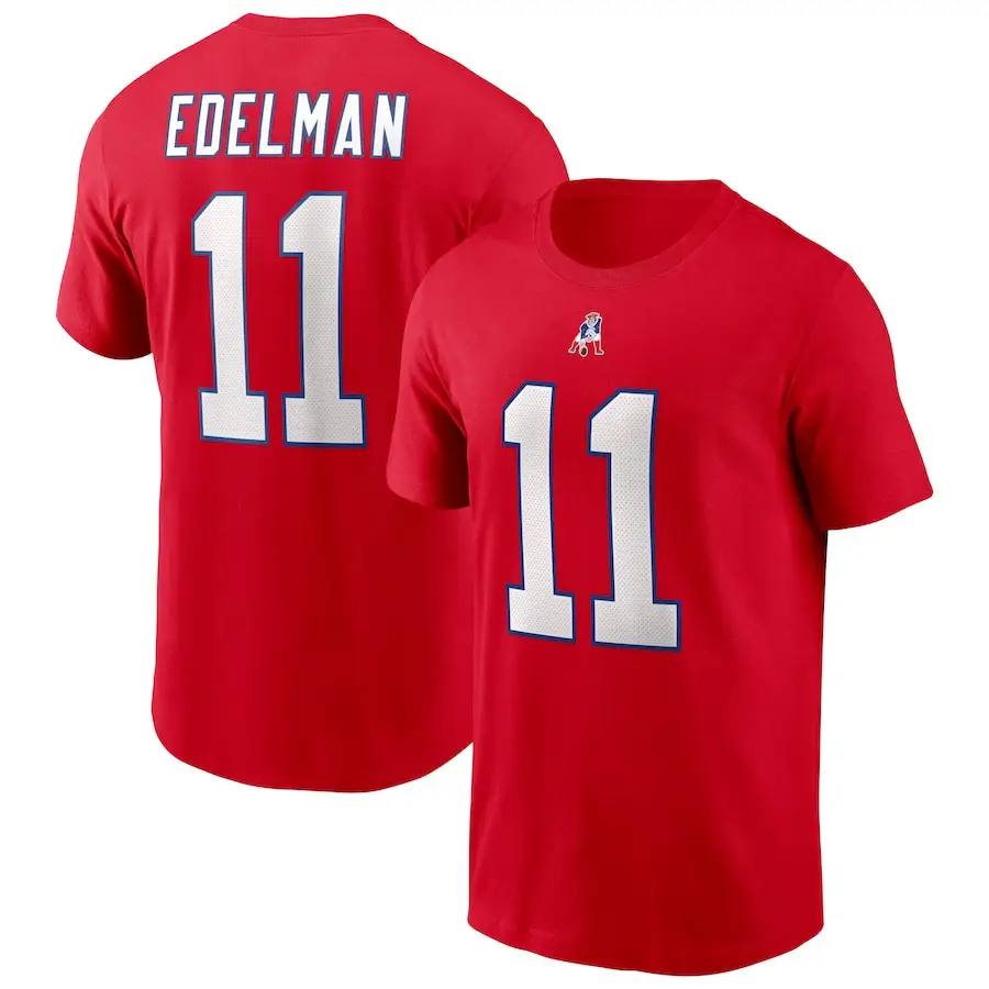 Edelman 11 NFL Cotton T-Shirt White - Image 6