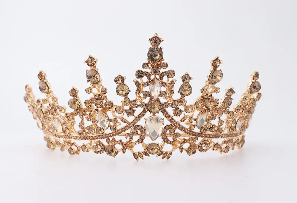 Purple Crystal Alloy Wedding Headband Crown — feature 16