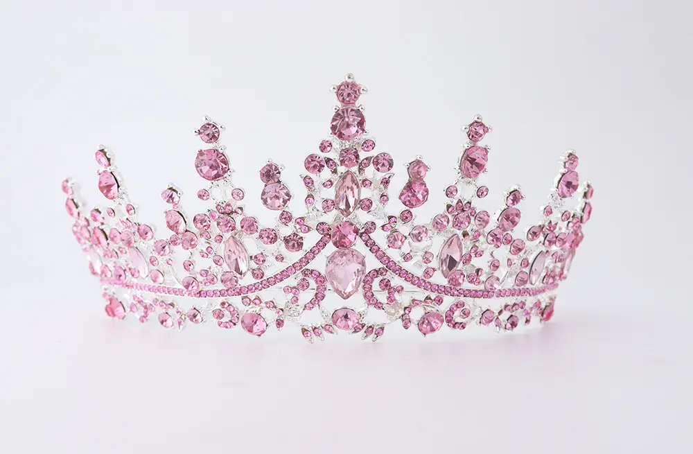 Purple Crystal Alloy Wedding Headband Crown — feature 17