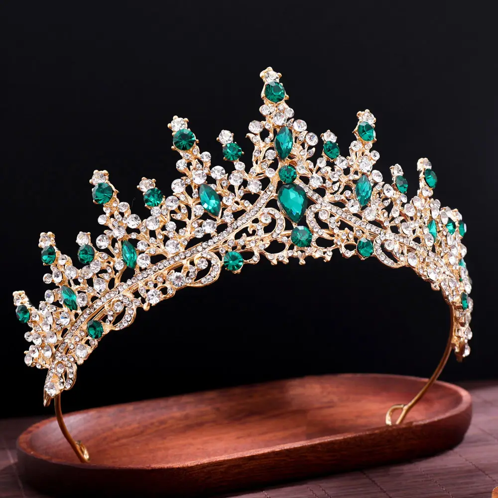 Purple Crystal Alloy Wedding Headband Crown — feature 25