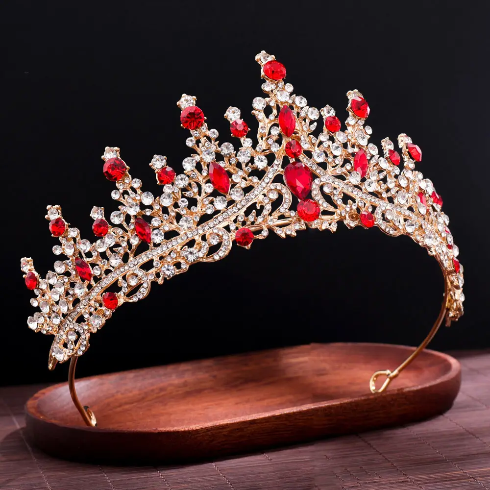 Purple Crystal Alloy Wedding Headband Crown — feature 27