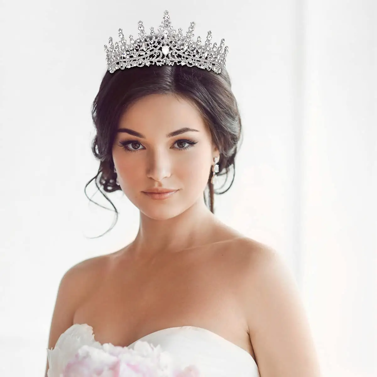 Purple Crystal Alloy Wedding Headband Crown — feature 3