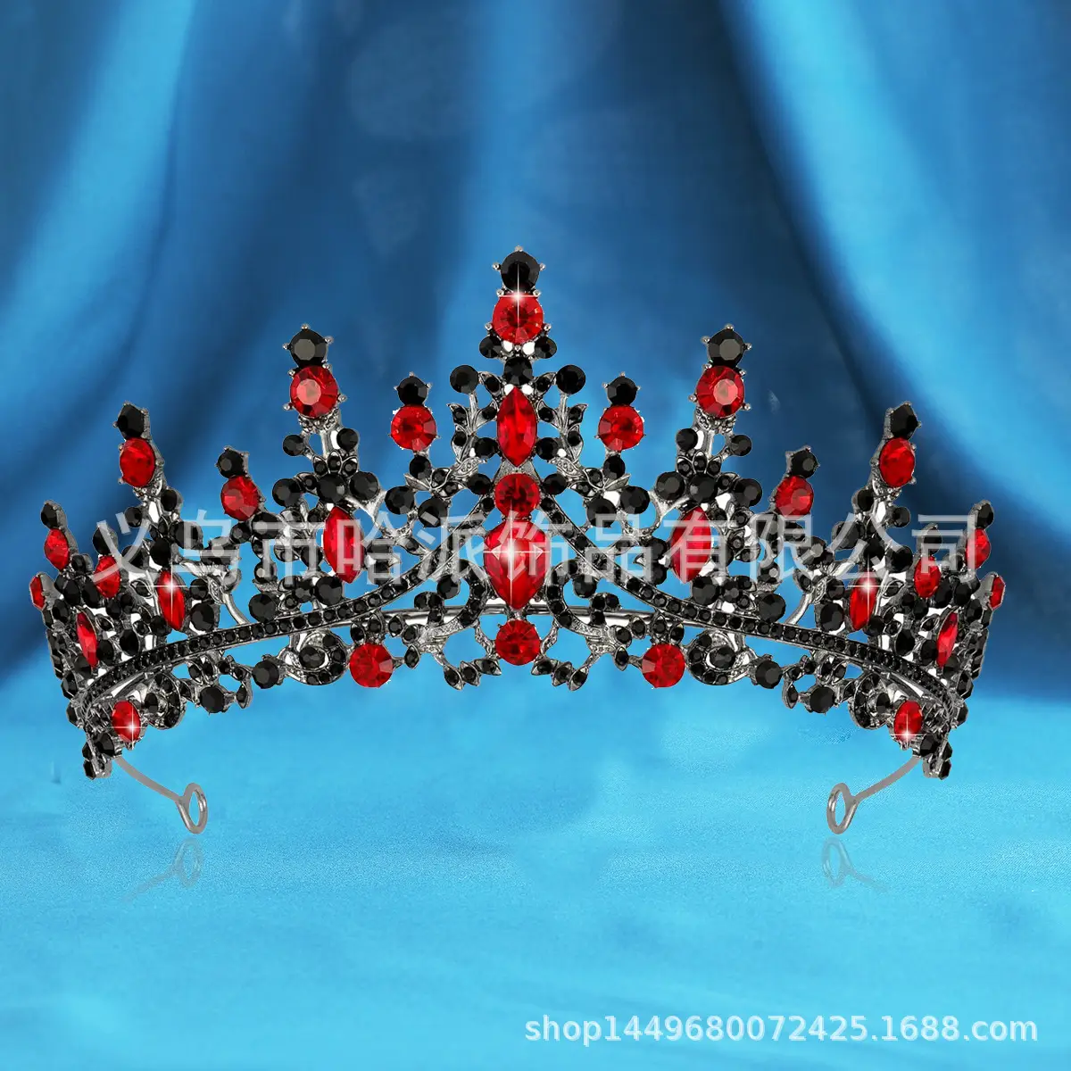 Purple Crystal Alloy Wedding Headband Crown — feature 9