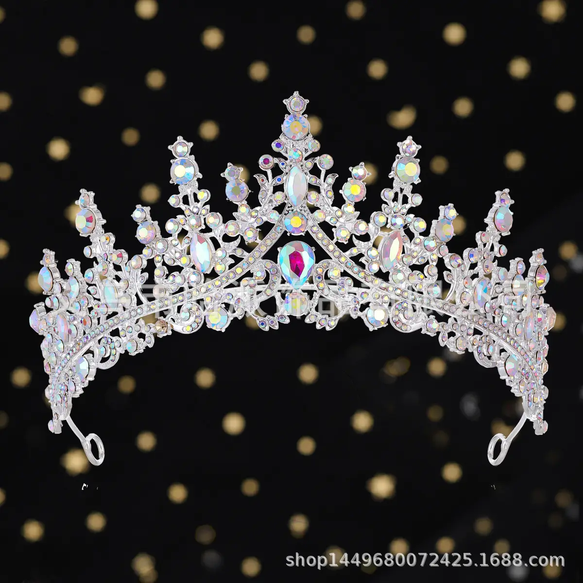 Purple Crystal Alloy Wedding Headband Crown