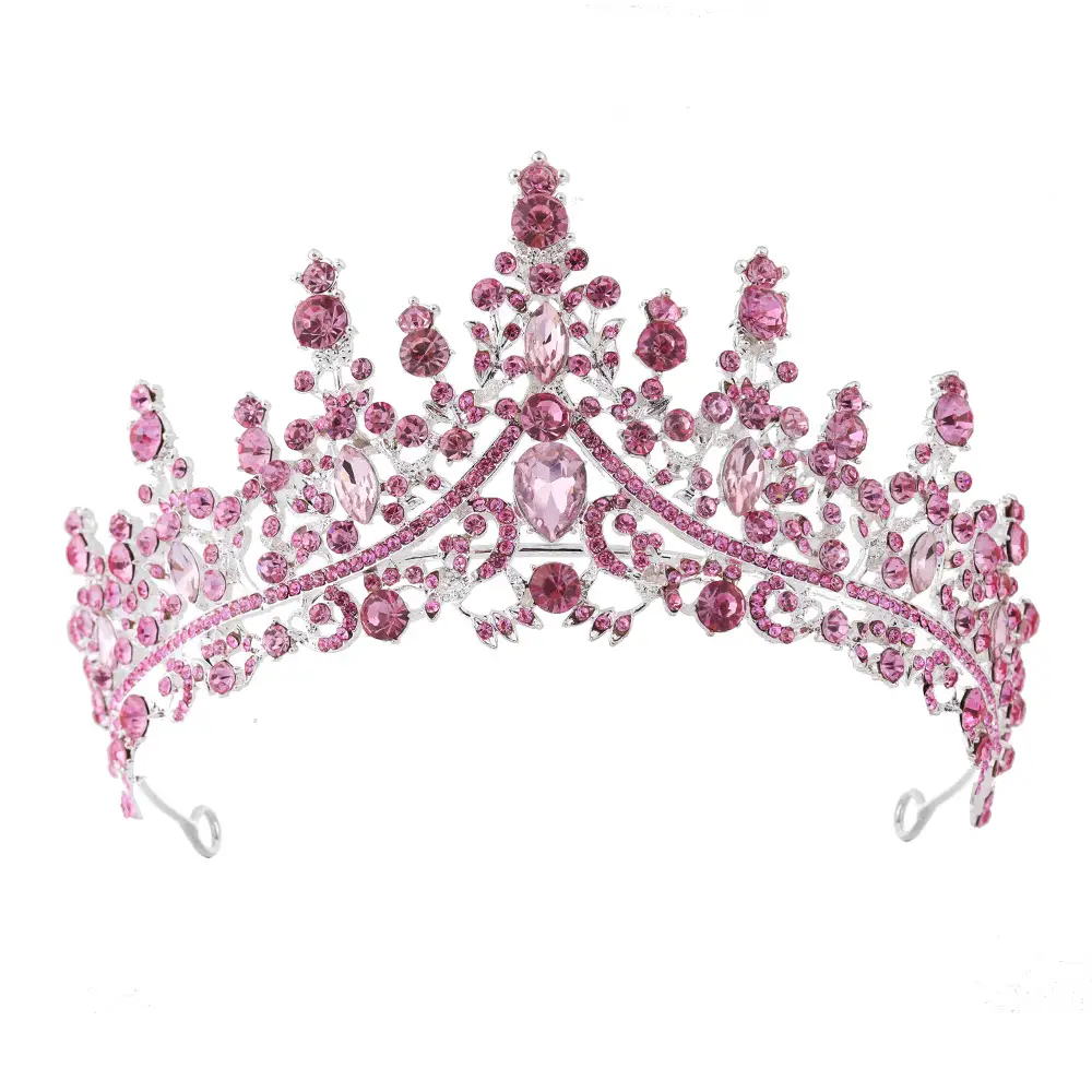 Purple Crystal Alloy Wedding Headband Crown